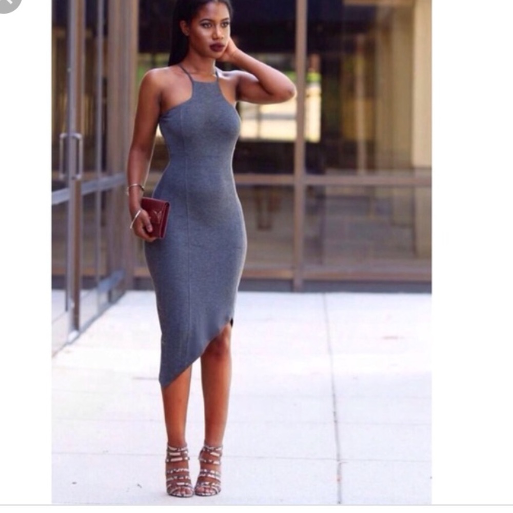 Gray Body con dress
